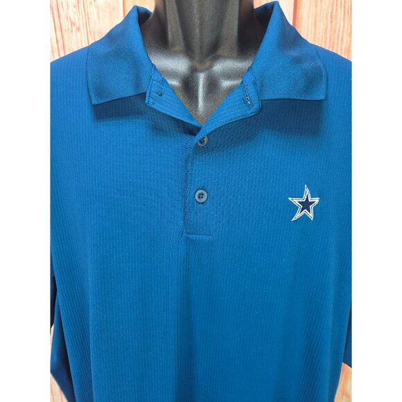 Dallas Cowboys Nike Golf Mens Blue Polo Shirt XXL - Picture 3 of 9